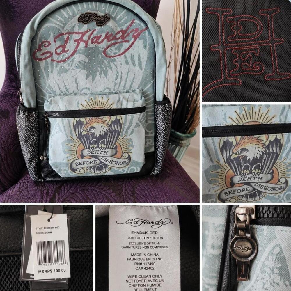 Ed Hardy Backpack - Picture 2 of 6